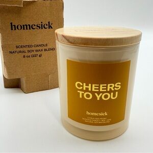 Homesick Cheers to You Candle Citrus & Peony 8oz New